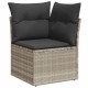 7 részes világosszürke polyrattan kerti ülőgarnitúra párnákkal 7 részes világosszürke polyrattan kerti ülőgarnitúra párnákkal