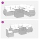 7 részes világosszürke polyrattan kerti ülőgarnitúra párnákkal 7 részes világosszürke polyrattan kerti ülőgarnitúra párnákkal