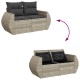 7 részes világosszürke polyrattan kerti ülőgarnitúra párnákkal 7 részes világosszürke polyrattan kerti ülőgarnitúra párnákkal