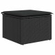 7 részes fekete polyrattan kerti ülőgarnitúra párnával