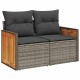 8 részes szürke polyrattan akácfa kerti ülőgarnitúra párnákkal 8 részes szürke polyrattan akácfa kerti ülőgarnitúra párnákkal