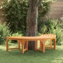 Fa pad természetes 160 x 80 x 45cm tömör eukaliptusz fa