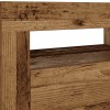 2 db antik fa színű éjjeliszekrény led-del 60 x 35 x 40 cm