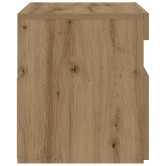 Éjjeli szekrény led lámpákkal kézműves tölgy 60x35x40 cm