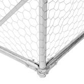 Horganyzott acél kültéri kutyafuttató kifutóval 3x3x1,9 m