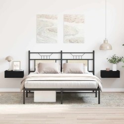 2 db fekete tölgyfa úszó éjjeliszekrény 40 x 32 x 15 cm