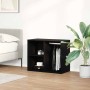 Sminkes szekrény polcokkal fekete tölgy 80 x 40 x 65 cm faanyag