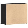 Sminkes szekrény polcokkal fekete tölgy 80 x 40 x 65 cm faanyag