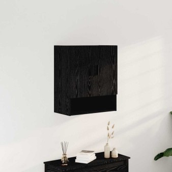 Fali szekrény fekete tölgy 60 x 31 x 70 cm faanyag