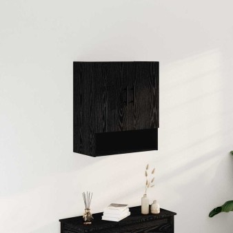 Fali szekrény fekete tölgy 60 x 31 x 70 cm faanyag