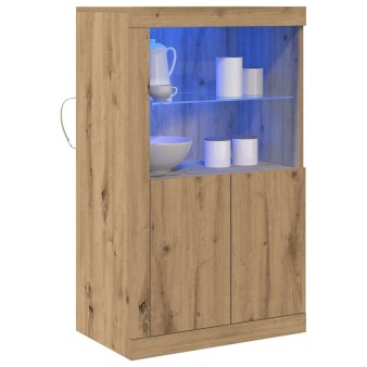 Led tálaló artisan tölgy 60,5 x 37 x 100 cm faanyag