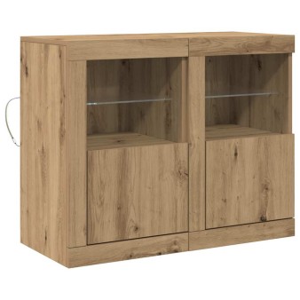Led tálaló 2 pcs artisan tölgy 41 x 37 x 67 cm faanyag