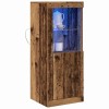 Led tálaló led -es lámpákkal barna 41 x 37 x 100 cm faanyag
