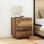 Éjjeliszekrény fiókkal 2 pcs öreg fa 45 x 40 x 55 cm faanyag