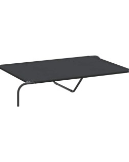 Fekete oxford szövet és acél emelt kutyafekhely 130x80x20 cm