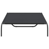 Fekete oxford szövet és acél emelt kutyafekhely 130x80x20 cm