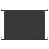 Fekete oxford szövet és acél emelt kutyafekhely 130x80x20 cm