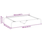 Fekete oxford szövet és acél emelt kutyafekhely 130x80x20 cm