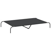 Fekete oxford szövet és acél emelt kutyafekhely 150x90x20 cm Fekete oxford szövet és acél emelt kutyafekhely 150x90x20 cm