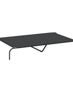 Fekete oxford szövet és acél emelt kutyafekhely 150x90x20 cm
