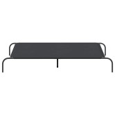 Fekete oxford szövet és acél emelt kutyafekhely 150x90x20 cm Fekete oxford szövet és acél emelt kutyafekhely 150x90x20 cm