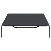 Fekete oxford szövet és acél emelt kutyafekhely 150x90x20 cm Fekete oxford szövet és acél emelt kutyafekhely 150x90x20 cm