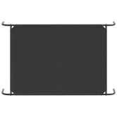 Fekete oxford szövet és acél emelt kutyafekhely 150x90x20 cm Fekete oxford szövet és acél emelt kutyafekhely 150x90x20 cm