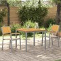 Összecsukható szék 2 pcs barna 56 x 57 x 87 cm tömör akácfa
