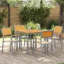 Összecsukható szék 4 pcs barna 56 x 57 x 87 cm tömör akácfa