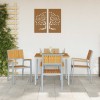 Összecsukható szék 4 pcs barna 56 x 57 x 87 cm tömör akácfa
