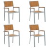 Összecsukható szék 4 pcs barna 56 x 57 x 87 cm tömör akácfa