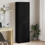 Irodai szekrény polcokkal fekete tölgy 60 x 32 x 190 cm faanyag
