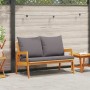 Kerti pad olaj természetes 115 x 65 x 71 cm tömör akácfa