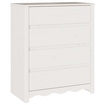 Fiókos szekrény drammen fehér 76,5 x 40 x 91 cm tömör fenyőfa