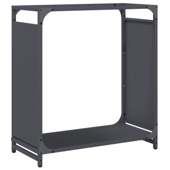Antracitszürke hidegen hengerelt acél tűzifatároló 60x28x65 cm