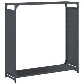 Antracitszürke hidegen hengerelt acél tűzifatároló 90x28x90 cm