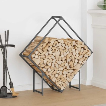 Antracitszürke hidegen hengerelt acél tűzifatároló 100x25x100cm