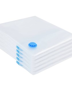 Tárolótáskák falra szerelhető 5 pcs átlátszó és kék 120 x 70 cm