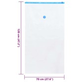 Tárolótáskák falra szerelhető 5 pcs átlátszó és kék 120 x 70 cm