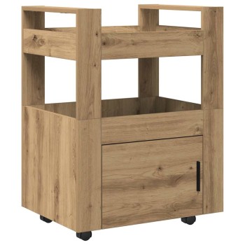 Konyhai kocsi kézműves tölgy 60 x 45 x 80 cm faanyag
