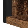 Tükör polcokkal régi fa 50 x 12 x 60 cm üveg és műszaki fa