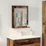 Tükör polcokkal régi fa 50 x 12 x 60 cm üveg és műszaki fa