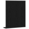 Tükör polcokkal musta tammi 50 x 12 x 60 cm üveg és műszaki fa