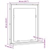 Tükör polcokkal musta tammi 50 x 12 x 60 cm üveg és műszaki fa