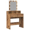 Sminktükör fiókkal polcokkal öreg fa 80 x 41 x 144,5 cm faanyag