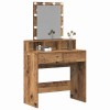 Sminktükör fiókkal polcokkal öreg fa 80 x 41 x 144,5 cm faanyag