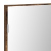 Tükör led -es lámpákkal barna 80 x 37 cm üveg és műszaki fa