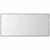 Tükör led -es lámpákkal barna 80 x 37 cm üveg és műszaki fa