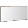 Tükör led -es lámpákkal barna 80 x 37 cm üveg és műszaki fa