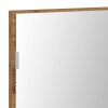 Tükör led -es lámpákkal régi fa 80 x 37 cm üveg és műszaki fa